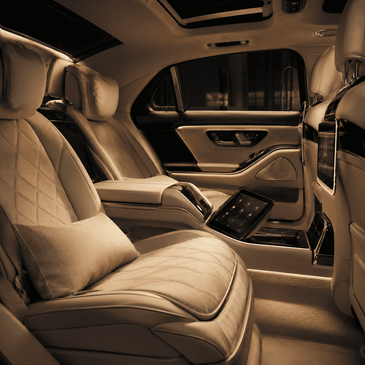 Intérieur Mercedes Classe S, sièges executive cuir, ambiance lounge