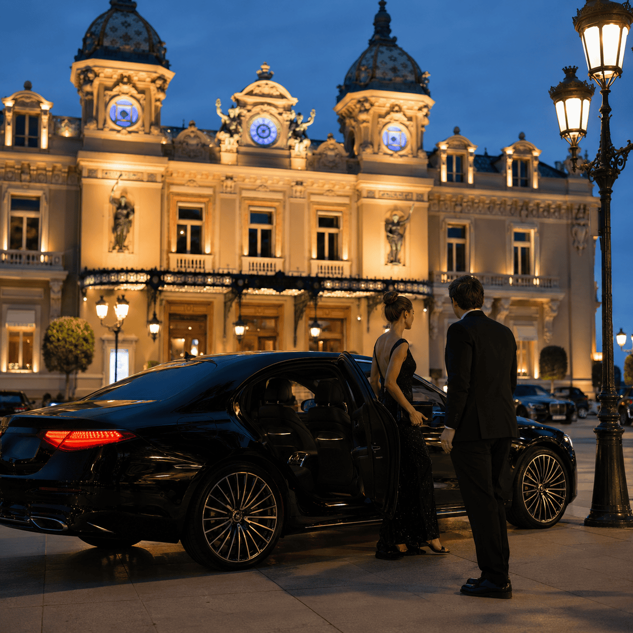 Casino de Monte-Carlo, dépose Mercedes Classe S excursion luxe